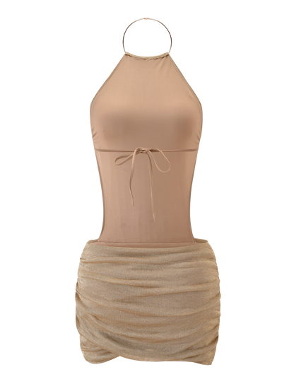 EVANNA MINI DRESS - GOLD