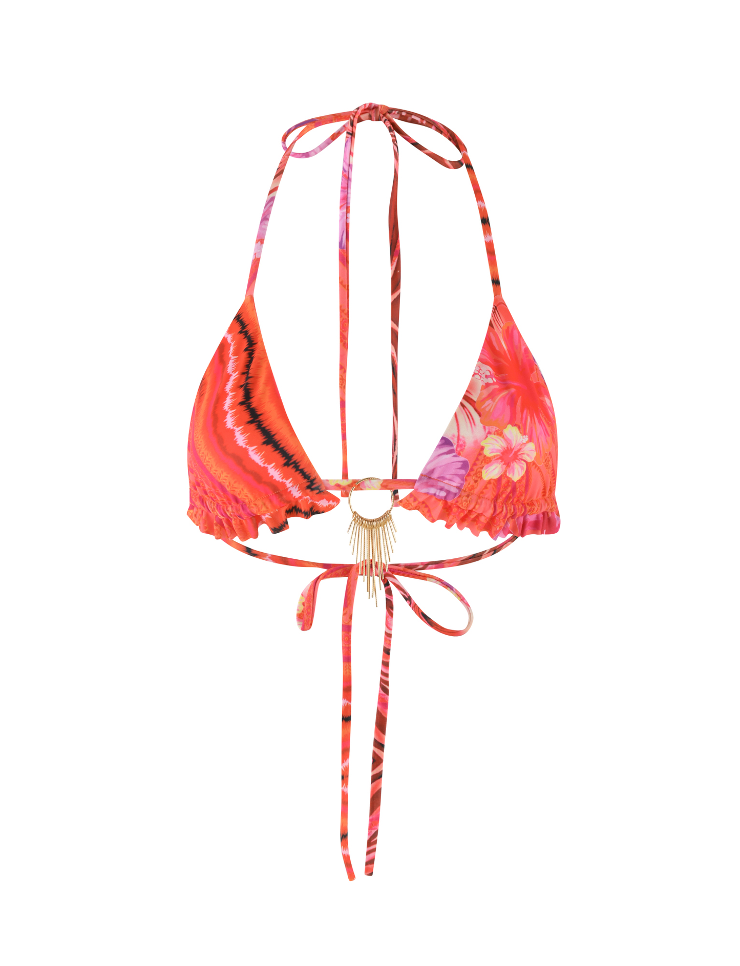 CIANA BIKINI TOP - PINK : FLORAL : PINK TROPICAL