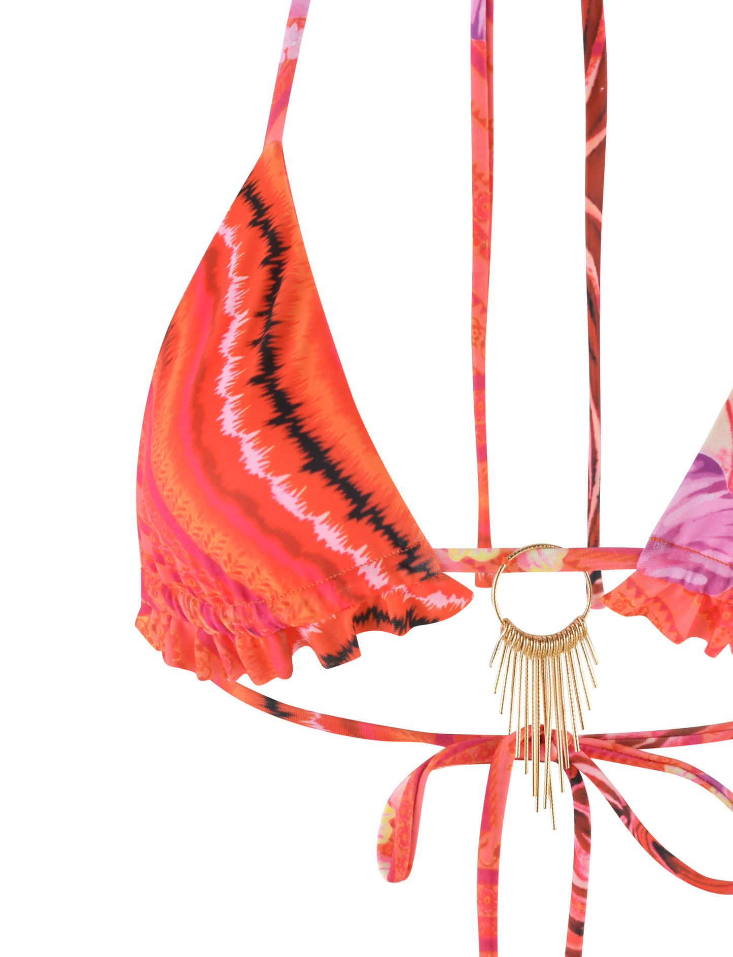 CIANA BIKINI TOP - PINK : FLORAL : PINK TROPICAL
