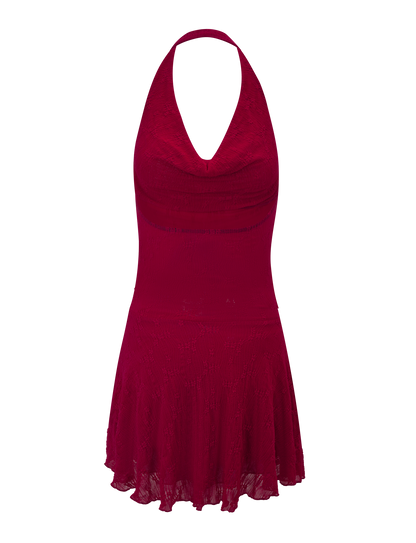 FIORELLA DRESS - RED LACE